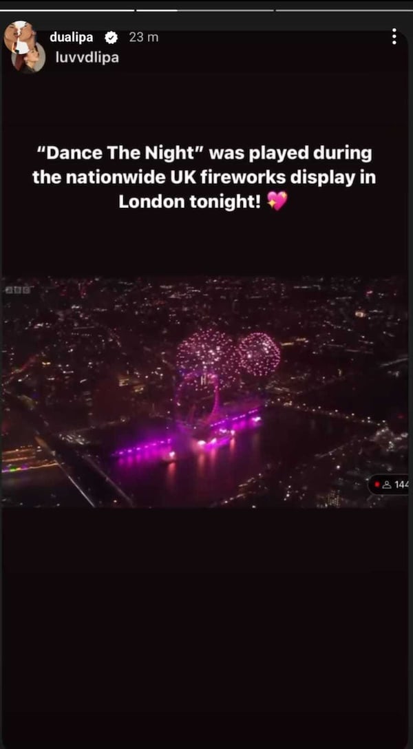 Dance The Night played in London Bridge during New Year's Eve