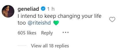 Genelia Deshmukh's comment.