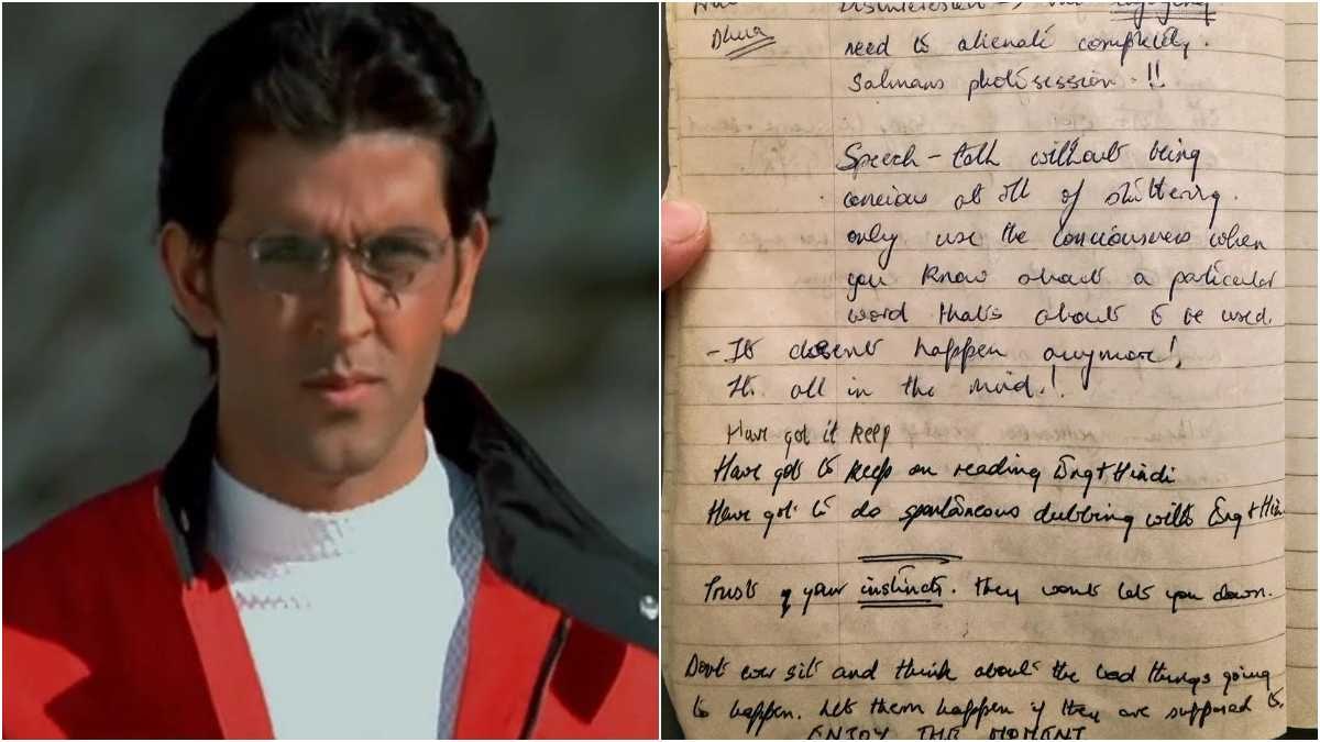 Kaho Naa... Pyaar Hai turns 25: Hrithik Roshan shares his 27-year-old handwritten notes - 'I see these pages and realise...'