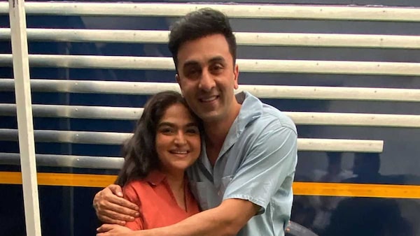 Ranbir Kapoor with Ramayana co-star Indira Krishnan.
