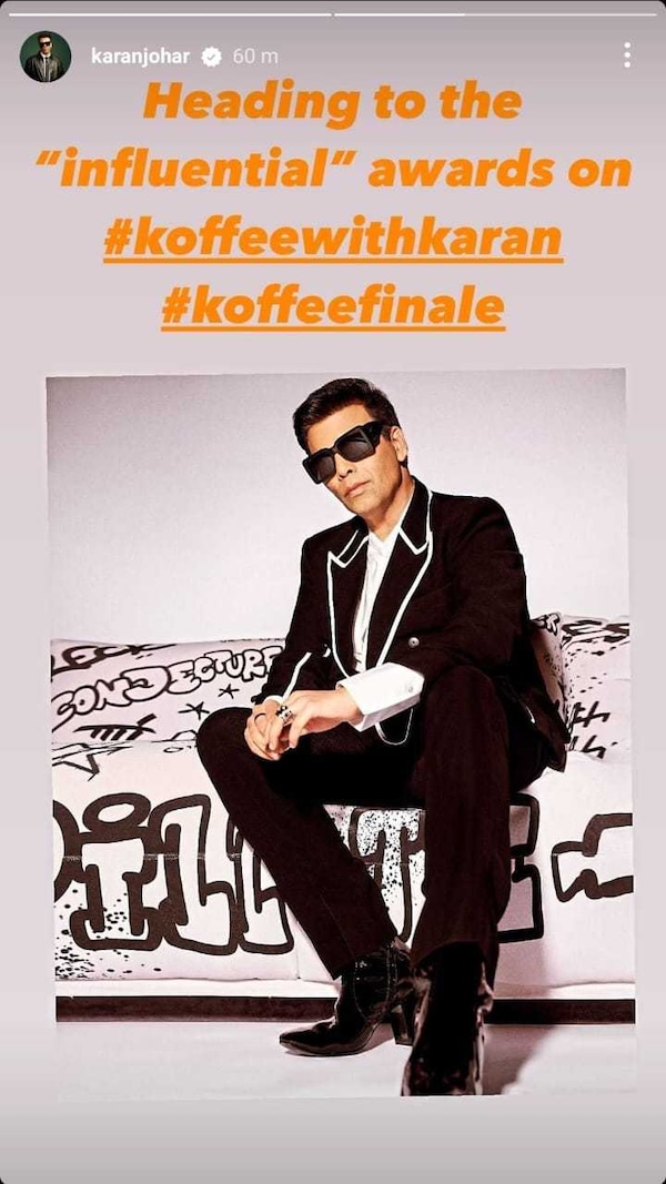 Karan Johar teasing fans with KWK Season 8 finale