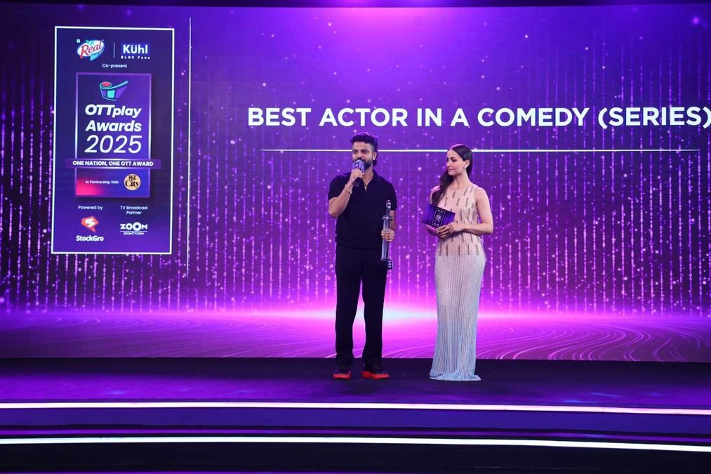 OTTplay Awards 2025: Neeraj Madhav wins Best Actor in a Comedy for Love Under Construction