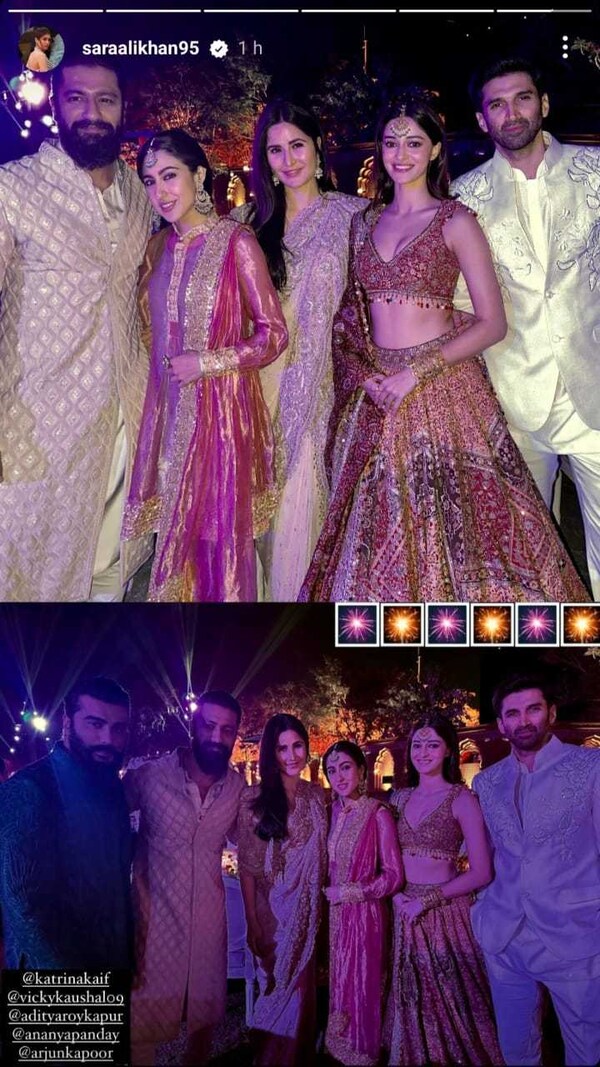 Sara Ali Khan with Katrina Kaif-Vicky Kaushal and Aditya Roy Kapur-Ananya Panday