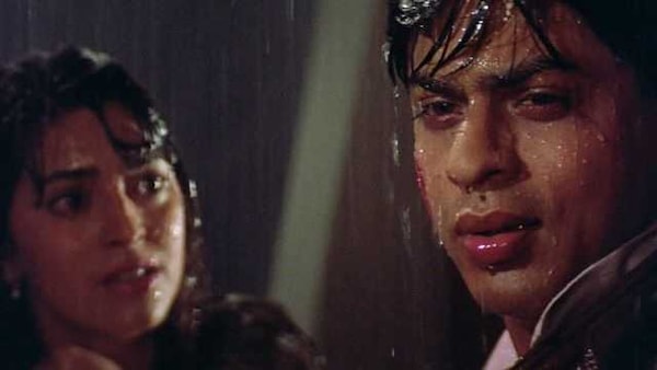 Shah Rukh Khan and Juhi Chawla in a still from Darr