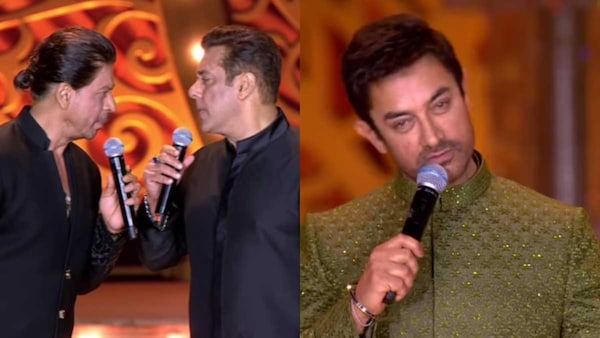 Salman Khan and Shah Rukh Khan put up a fake fight at Ambani pre-wedding; Aamir Khan says 'Tum log fir jhagda...' | Watch video