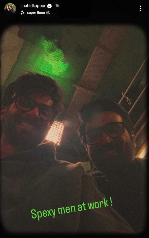 Shahid Kapoor and Vijay Sethupathi on the sets of Farzi Season 2