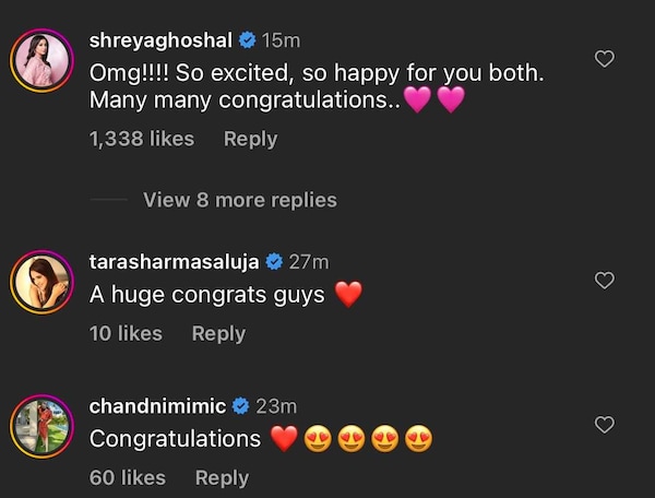 Shreya Ghoshal wishes Deepika and Ranveer with a sincere message