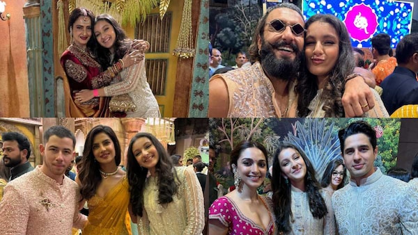 Sitara and celebrities at Ambani wedding.