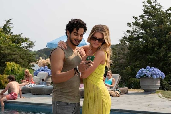 Meghann Fahy and Ishaan Khatter in a still from The Perfect Couple