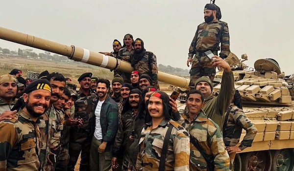 Varun Dhawan on the sets of Border 2