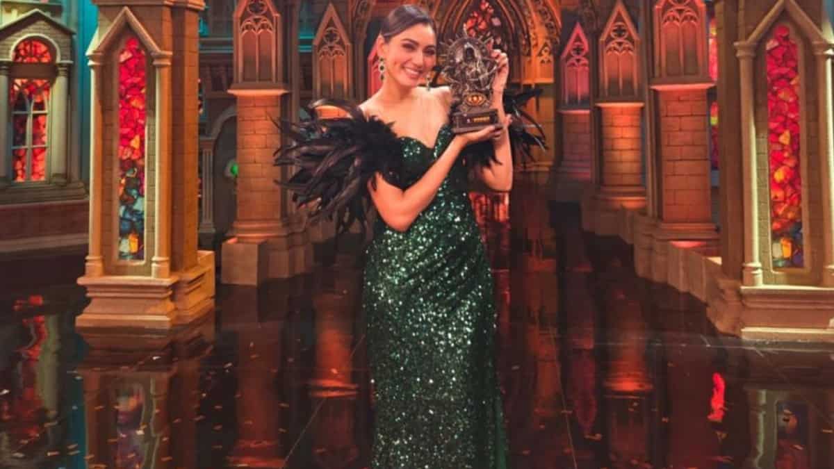 Bigg Boss OTT 3 winner - Sana Makbul picks up the trophy, becomes the first winner on Anil Kapoor's show