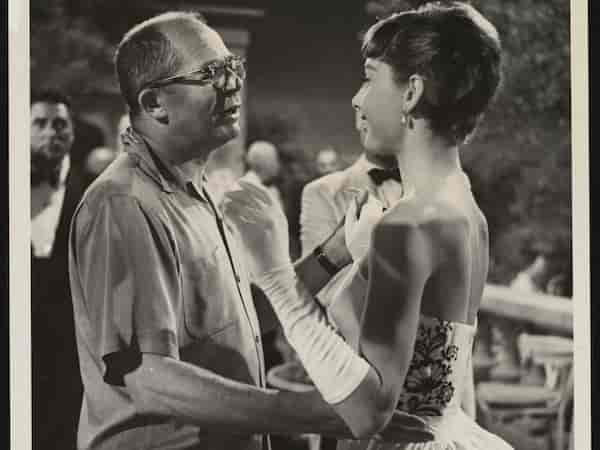 Billy Wilder with Audrey Hepburn