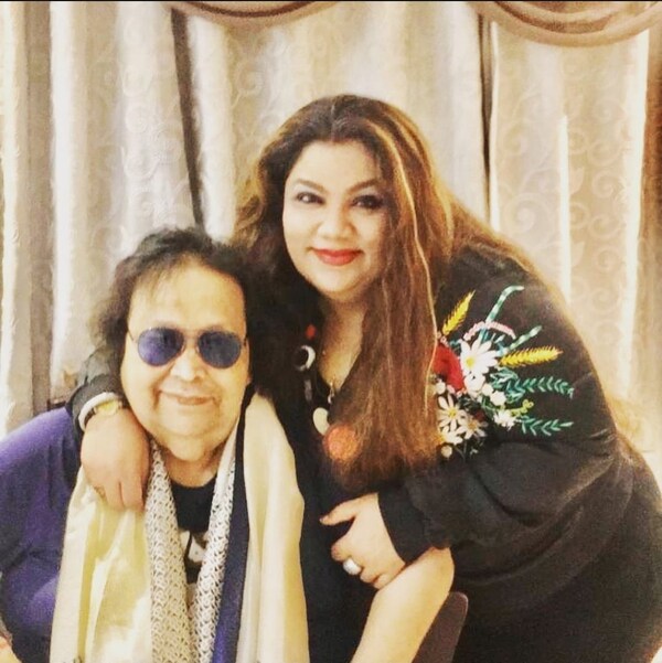 Bappi with his daughter Reema