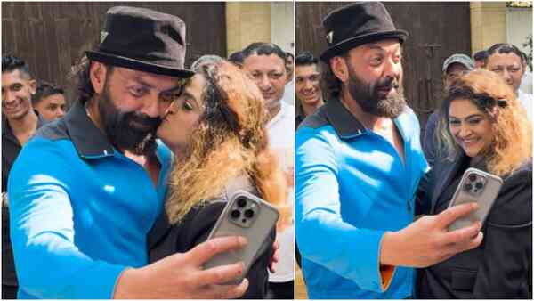 Fan forcefully kisses Bobby Deol on cheeks, leaves Animal star visibly uncomfortable