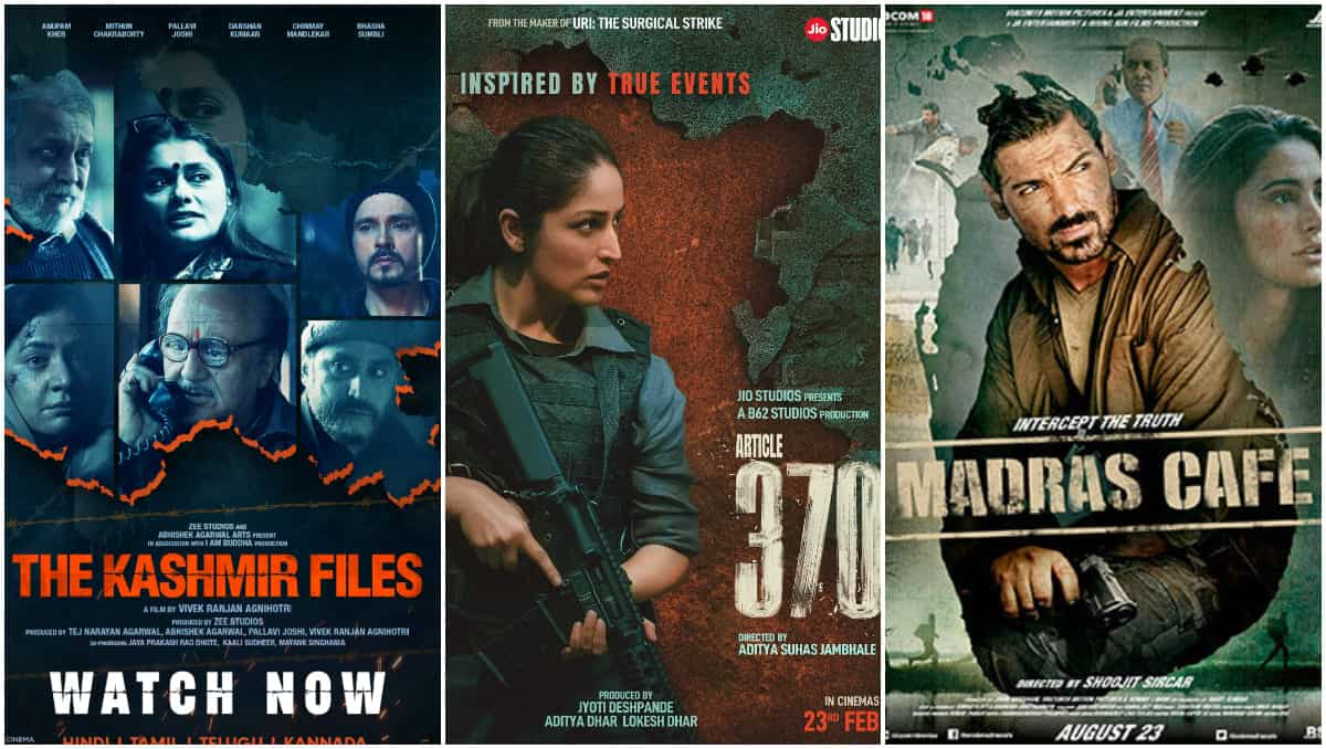 Article 370 gears up for release Madras Cafe to The Kashmir Files 7 Bollywood films that dealt with sensitive political topics