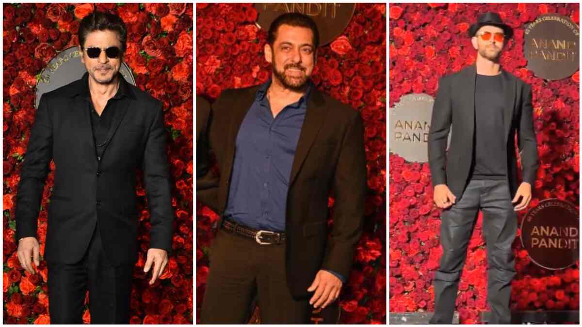 Shah Rukh Khan, Salman Khan, Hrithik Roshan wear strikingly similar black coats at Anand Pandit's birthday party