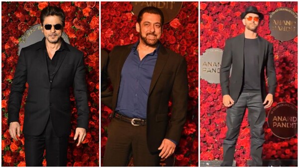 Shah Rukh Khan, Salman Khan, Hrithik Roshan wear strikingly similar black coats at Anand Pandit's birthday party