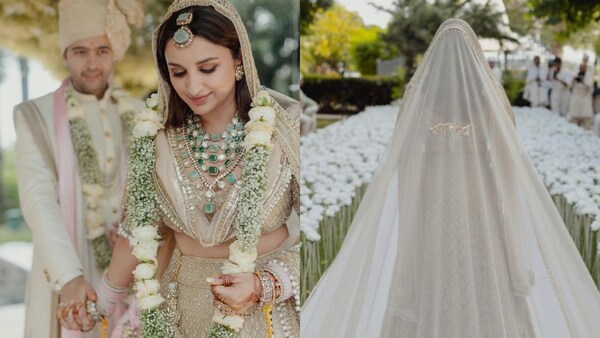 Parineeti Chopra’s veil of her wedding attire shows her love for Raghav Chadha; here's how