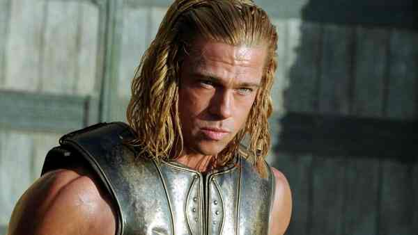 Brad Pitt in a still from Troy