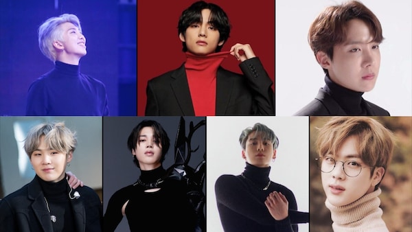 BTS in turtleneck trends on X; ARMY share their favourite looks of RM, Jin, Suga, J-Hope, Jimin, V, Jungkook