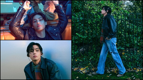 BTS V's 'FRI(END)S' Concept Photo 2 - Kim Taehyung radiates heartthrob vibes in black jacket, ARMY can't get enough
