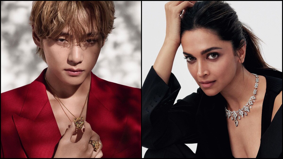 BTS V Join Deepika Padukone 😱 BTS V Newest Cartier Brand Ambassdor 🥳 V  for Cartier #bts #kpop #btsv 
