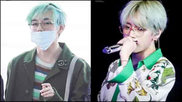 BTS' V in Mint/Green