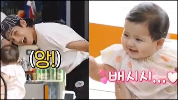 Watch BTS' Kim Taehyung melt hearts of ARMY after his interaction with a baby on Jinny's Kitchen goes viral