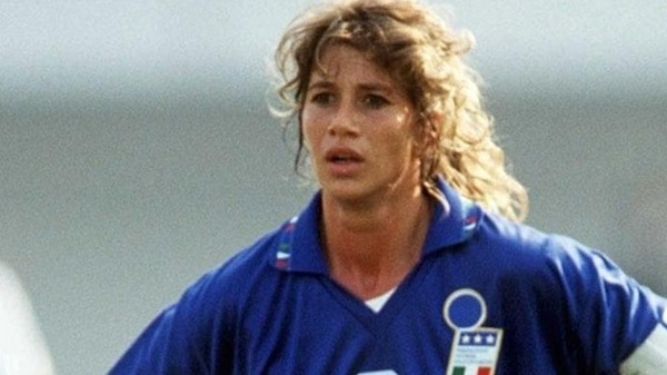 Carolina Morace while playing for Italy. Image | FIFA on X