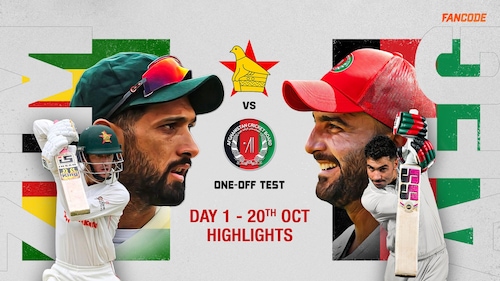 Zimbabwe lead Afghanistan by 3 runs | One-off Test, Day 1