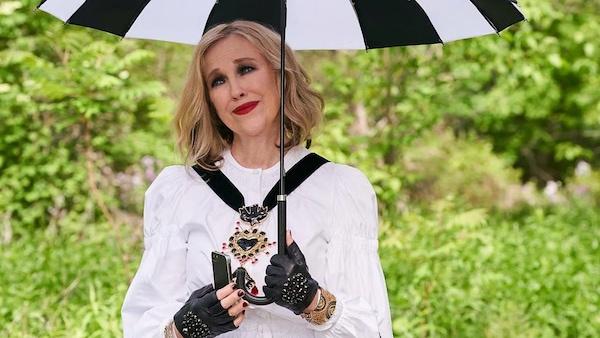 Catherine O'Hara as Moira Rose in Schitt's Creek.