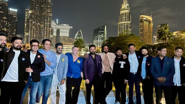 Kiccha Sudeep, Sonu Sood, Sohail Khan, among stars at the Celebrity Cricket League 2024 promo launch on the Burj Khalifa