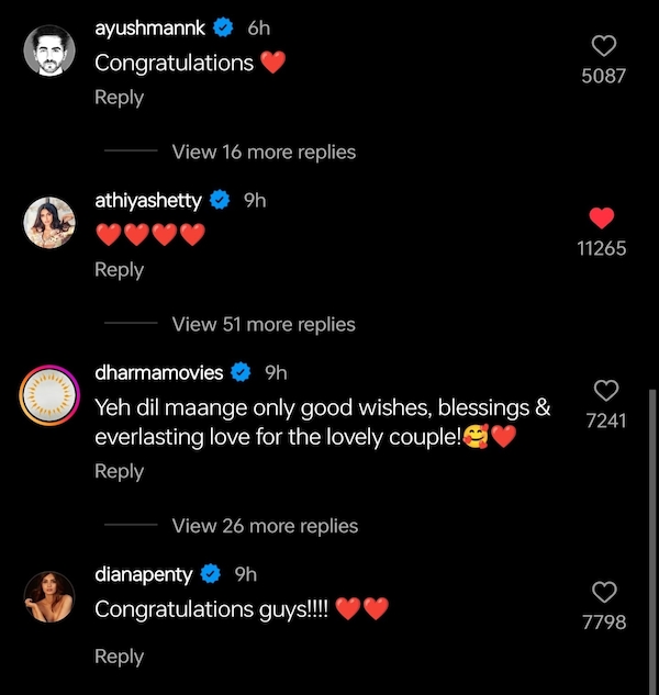 Celebrities congratulate Sidharth Malhotra and Kiara Advani