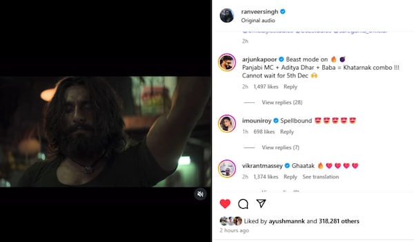 Celebs react to Dhurandhar first look