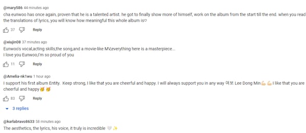 Netizens react on Cha Eun-woo's new song