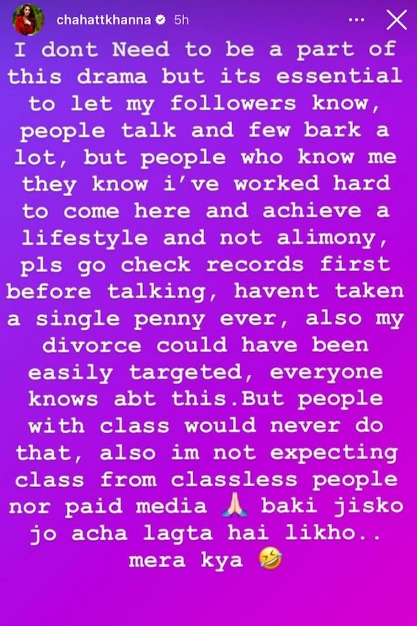 Chahat Khanna (Instagram).