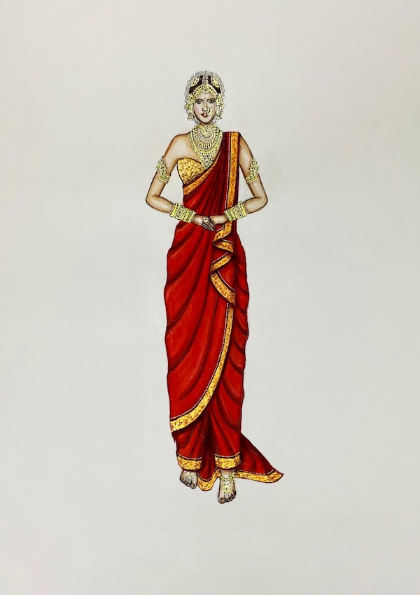 Neeta Lulla's sketch for Chandramukhi 2