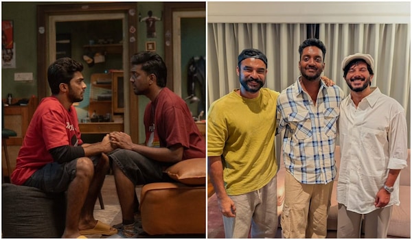 Chandu in Lokah; Chandu with Tovino Thomas and Dulquer Salmaan