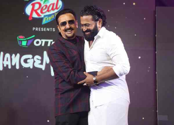 Gulshan Grover and Rishab Shetty exchange pleasantries