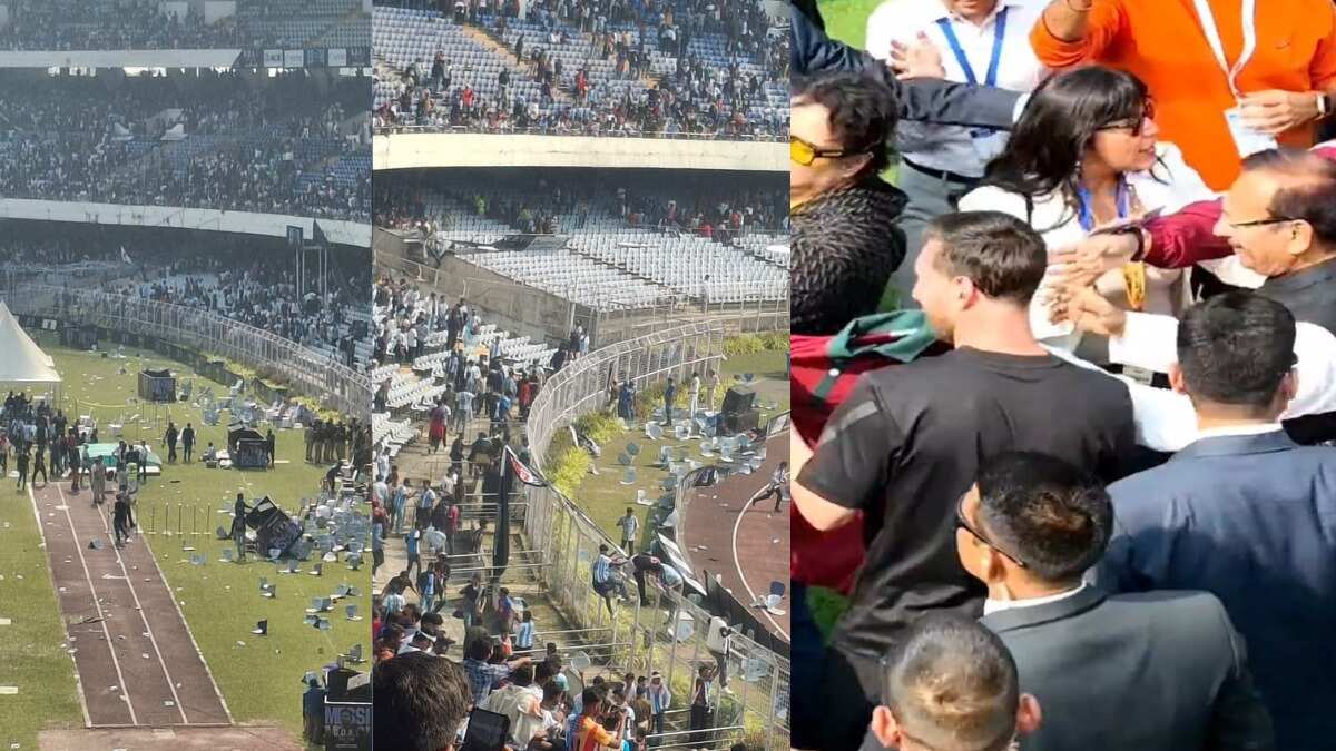 Sports Fans Riot Chaos erupts at Kolkata's Salt Lake Stadium as disappointed fans riot ...