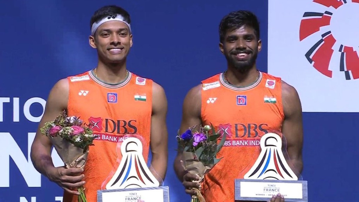 French Open Final - Satwiksairaj Rankireddy dances, Chirag Shetty throws jersey as India wins Men's Doubles clash