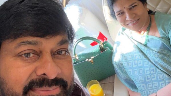 Chiranjeevi pauses Vishwambhara for Valentine's break, takes off to USA with wife. See photo