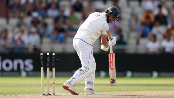 Chris Woakes on Day 4 at Old Trafford. Photo via BCCI