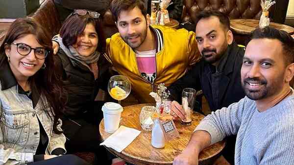 Citadel India duo Varun Dhawan-Samantha Ruth Prabhu spotted chilling in England with directors Raj & DK