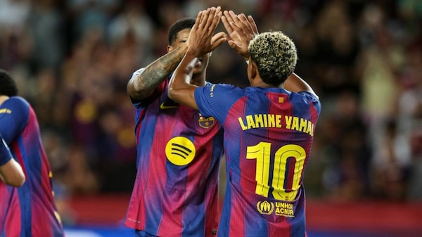 Yamal and Rashford celebrating a goal. Image | UEFA