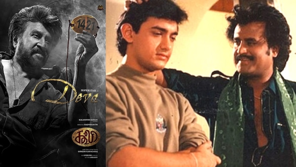 Coolie poster; Aamir Khan and Rajinikanth