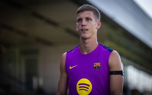 Dani Olmo in training. Image | fcbarcelona.com