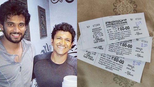 Darling Krishna can't wait to turn a fanboy to Puneeth Rajkumar again, showcases his 6 am tickets of James with pride