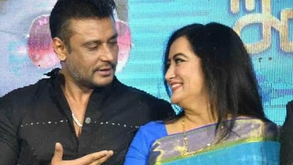 File image of Darshan with Sumalatha at a film event