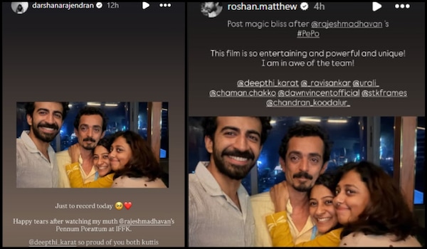 Darshana Rajendran, Roshan Mathew posts